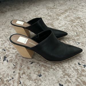Black Dolce Vita Size 8 Slip on Heeled Mules